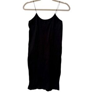 Charlotte Russe XS Black Slip Dress Minimalist Y2K Bodycon Sleek Night Out